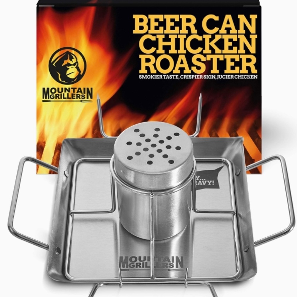 NWT Mountain Grillers Beer Can Chicken Roaster